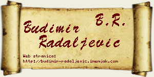 Budimir Radaljević vizit kartica